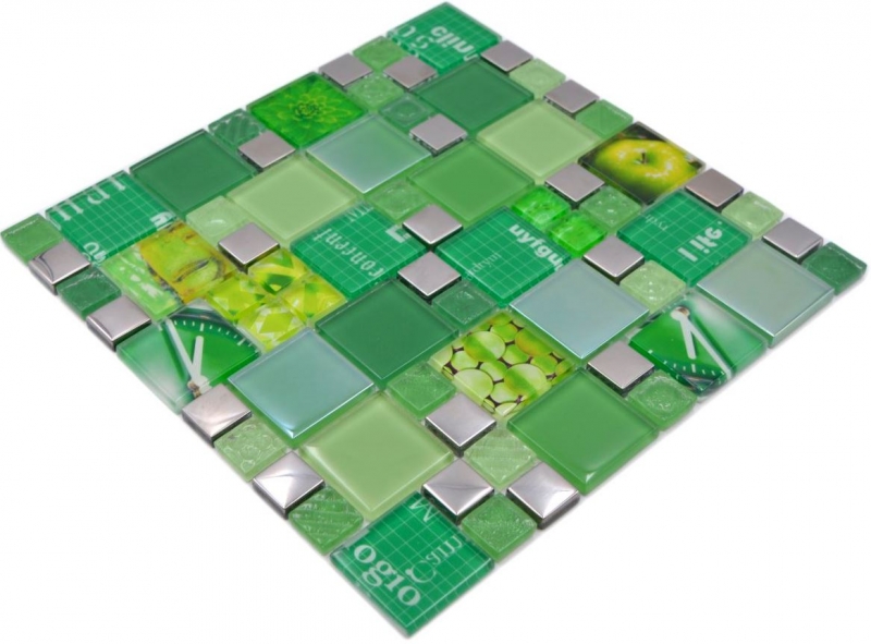 Trasparente cristallo mosaico vetro mosaico argento verde muro piastrelle backsplash cucina doccia bagno_f | 10 mosaico tappetini