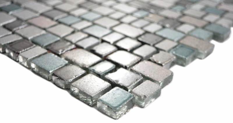 Trasparente cristallo mosaico vetro mosaico grigio beige muro piastrelle backsplash cucina bagno_f | 10 mosaico tappetini