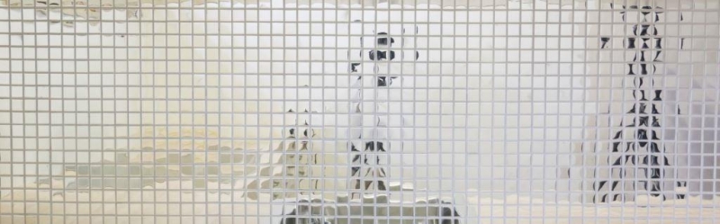 Mosaico in acciaio inox argento acciaio lucido alzatina per cucina MOS129-23G_f