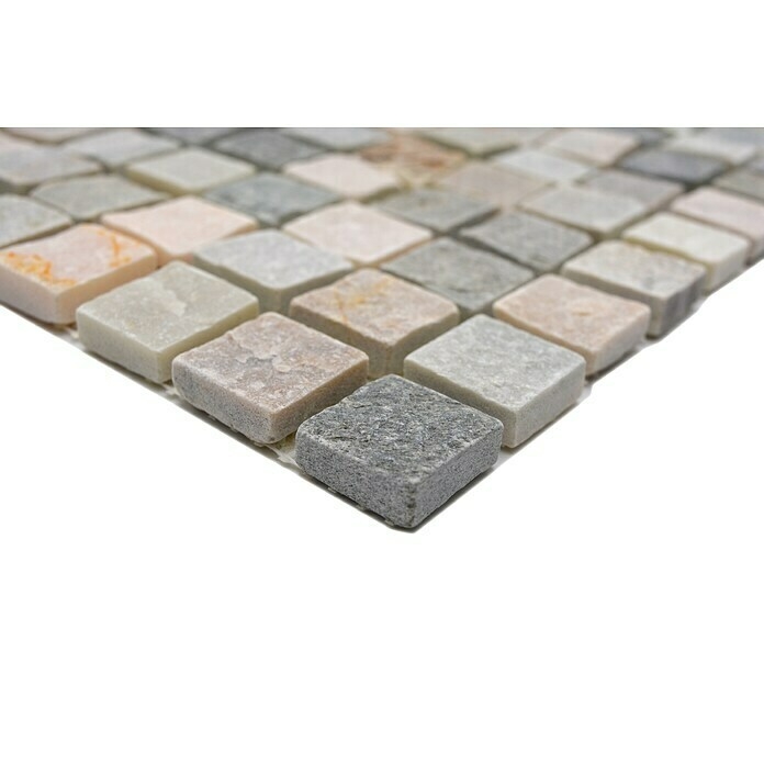 Piastrella a mosaico quarzite pietra naturale quarzite beige alzatina cucina grigio MOS36-0206_f