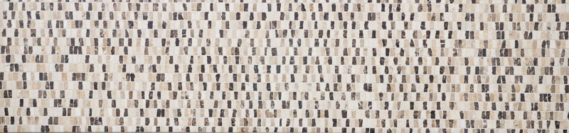 Piastrella di mosaico Marmo Pietra Naturale Bacchette beige Tappeto Crema Marfil Scuro Emperador levigato MOSSopo-M10-VH21_f