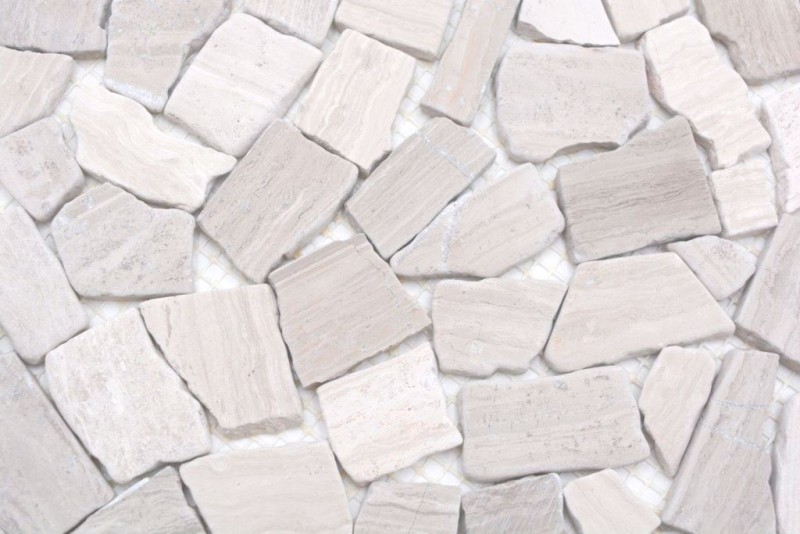 Piastrella di mosaico marmo pietra naturale cava Ciot grigio righe MOS44-0202_f