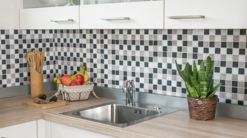 Piastrella di mosaico marmo pietra naturale beige grigio nero marmo Botticino Nero MOS40-MOS32/1125_f