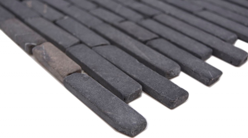 Piastrella di mosaico in marmo pietra naturale grigio antracite Nero Marquina MOS40-0125_f