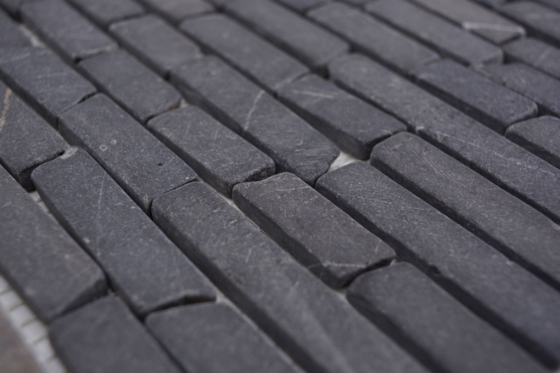Piastrella di mosaico in marmo pietra naturale grigio antracite Nero Marquina MOS40-0125_f