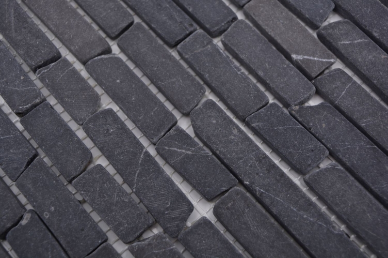 Piastrella di mosaico in marmo pietra naturale grigio antracite Nero Marquina MOS40-0125_f