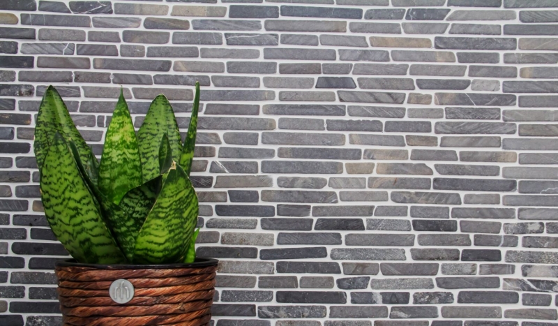 Piastrella di mosaico in marmo pietra naturale grigio antracite Nero Marquina MOS40-0125_f