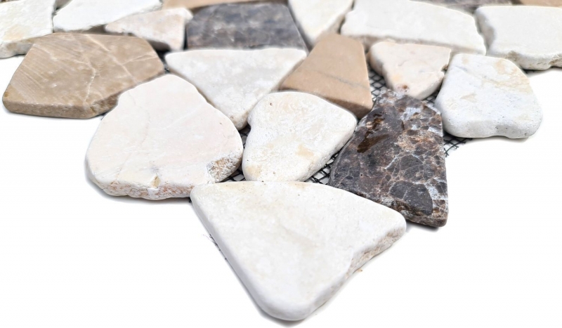 Piastrella di mosaico in marmo pietra naturale beige marrone cava Ciot CastanaoCream MOS44-30-190_f