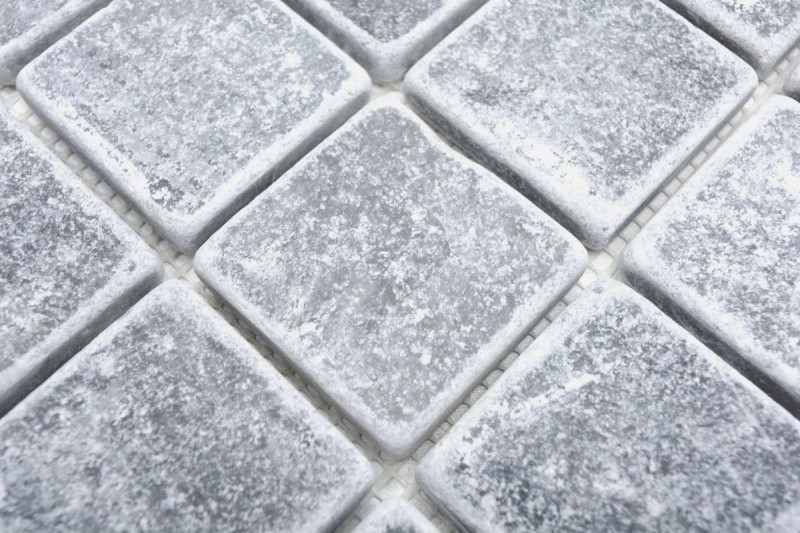 Piastrella di mosaico in marmo pietra naturale grigio chiaro Bardiglio Marmo Antico MOS40-40048_f