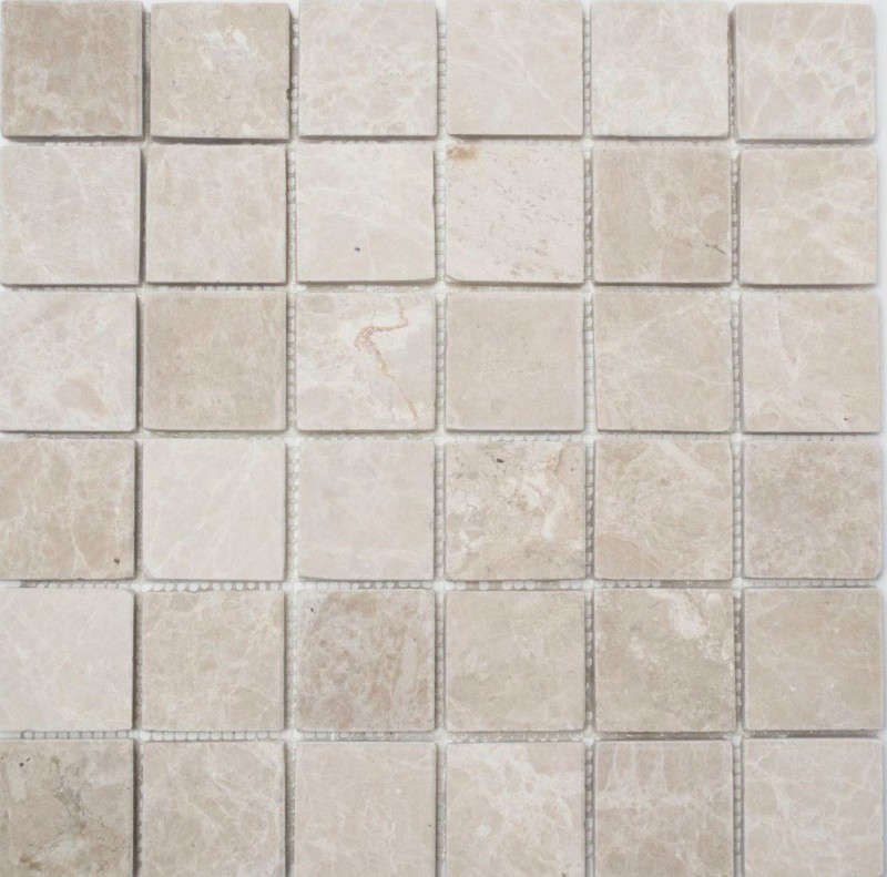 Piastrella di mosaico in marmo pietra naturale avorio Botticino Marmo Antico MOS36-0106_f