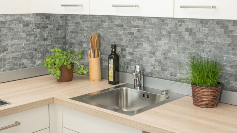Mosaico pietra muro marmo pietra naturale grigio antracite Brick Splitface grigio Marmo 3D MOS40-48196_f
