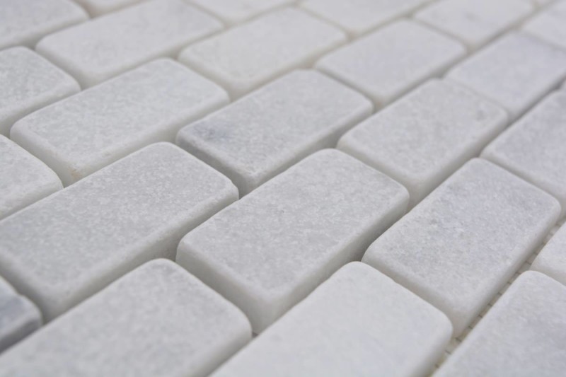 Piastrella di mosaico Marmo Pietra naturale bianca Mattone Ibiza Marmo antico MOSSopo-46692_f