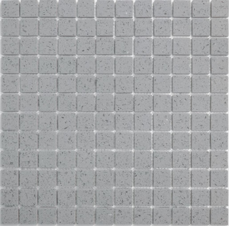 Piastrelle di mosaico quarzo composito pietra artificiale Grigio artificiale MOS46-ASM23_f