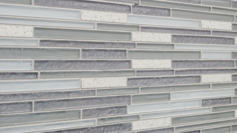 Piastrella di mosaico Composito traslucido bianco Mosaico di vetro multistrato Cristallo artificiale bianco MOS86-MS90_f