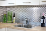 Piastrelle a mosaico per cucina autoadesive in alluminio argento metallo MOS200-22M25_f