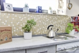 Piastrelle di mosaico per cucina autoadesive pietra bianco oro mosaico di vetro pietra bianco oro opaco MOS200-4M362_f