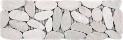 Ciottoli di fiume beige chiaro Border pebble cut white 5 7 MOSBor-SK1202_f