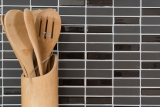Piastrella a mosaico in ceramica tondini marrone vetro non smaltato alzatina cucina MOS24-1313-R10_f