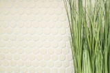 Mosaico a bottoni LOOP mosaico rotondo beige chiaro opaco piastrelle da parete backsplash BAD MOS10-1202-R10_f