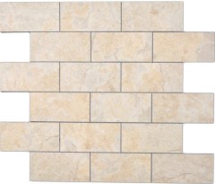 Rettangolo AC pietra aspetto subway livello lucido mosaico piastrelle parete backsplash cucina bagno MOS200-4LB_f