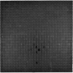 Quadrato in metallo alluminio nero opaco/lucido spazzolato autoadesivo MOS200-L1B_f