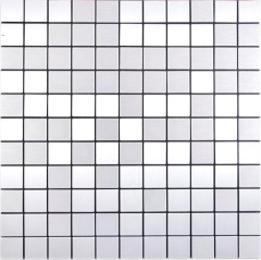 Alluminio quadrato Argento Seta Spazzolato MOS200-L7S_f
