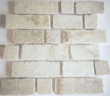 Piastrella di ardesia mosaico pietra naturale mattone bianco chiaro beige mosaico tappetino mosaico piastrelle backsplash cucina - MOS34-0102