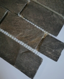 Mosaico dipinto a mano in ardesia pietra naturale Brick antracite Black Jack MOS34-0208_m