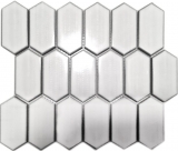 Piastrella di mosaico esagonale in ceramica bianca lucida backsplash cucina piastrelle da bagno - MOS11J-471