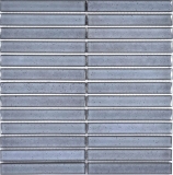 Mosaico in ceramica tondini grigio maculato lucido parete bagno MOS24-CS26_f