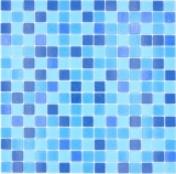 Mosaico di vetro tessere di mosaico blu ghiaccio blu piscina mosaico piscina MOS210-PA327