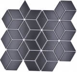 Mosaico a cubetti in ceramica vintage retrò 3D tinta unita nero opaco bagno cucina - MOS13-POV5