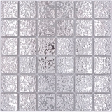 Piastrella di ceramica a mosaico Piastrella di mosaico argento martellata backsplash cucina MOS16-0207