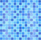 Mosaico di tessere di vetro Classic Mix vetro mix blu 4F mosaico di carta per piscina MOS210-PA335_f