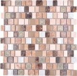 Mosaico di vetro Tappeto di mosaico Bordo di mosaico Pietra di mosaico Resina ceramica emperador MOS85-2FD