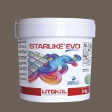 Litokol STARLIKE EVO 230 CACAO marrone scuro adesivo in resina epossidica per giunti secchio da 5 kg