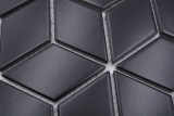 Mosaico a mano combinazione di piastrelle di ceramica mosaico 3D cubo tinta unita nero opaco bagno cucina parete MOS13-POV5_m