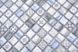 Mano campione mosaico piastrelle di vetro mosaico combi retro legno grigio blu luce piastrelle backsplash bagno MOS78-W39_m