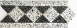 Bordo a mosaico Borde Padang pietra naturale grigio nero 8x20 cm Articolo 860/BT