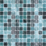 Mosaico piscina mosaico piscina mosaico vetro verde antracite iridescente parete pavimento cucina bagno doccia MOS220-P56258