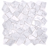 Pietra naturale mosaico di marmo bianco carrara look opaco parete pavimento cucina bagno doccia MOS44-30-2030