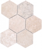 Piastrelle mosaico pietra naturale terrazza travertino beige opaco parete pavimento cucina bagno doccia MOS42-HX146