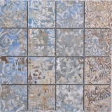 Mosaico ceramico gres porcellanato forte multicolore opaco parete pavimento cucina bagno doccia MOS16-71CV_f