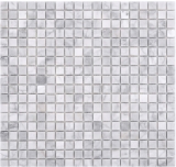 Pietra naturale mosaico di marmo bianco carrara look opaco parete pavimento cucina bagno doccia MOS38-15-2000_f