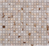 Mosaico in pietra naturale marmo dorato crema lucido parete pavimento cucina bagno doccia MOS38-15-2807_f