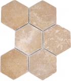 Piastrelle di mosaico in pietra naturale travertino noce opaco parete pavimento cucina bagno doccia MOS42-HX144_f