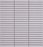 Mosaico ceramico bacchette bianco opaco parete cucina bagno doccia MOS24-CG91_f