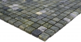 Mosaico di pietra naturale dipinto a mano in marmo verde opaco parete pavimento cucina bagno doccia MOS38-15-407_m