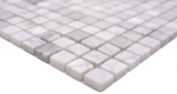 Campione a mano pietra naturale mosaico marmo bianco carrara look opaco parete pavimento cucina bagno doccia MOS38-15-2000_m