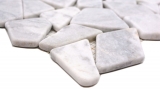 Campione a mano pietra naturale mosaico marmo bianco carrara look opaco parete pavimento cucina bagno doccia MOS44-30-2030_m